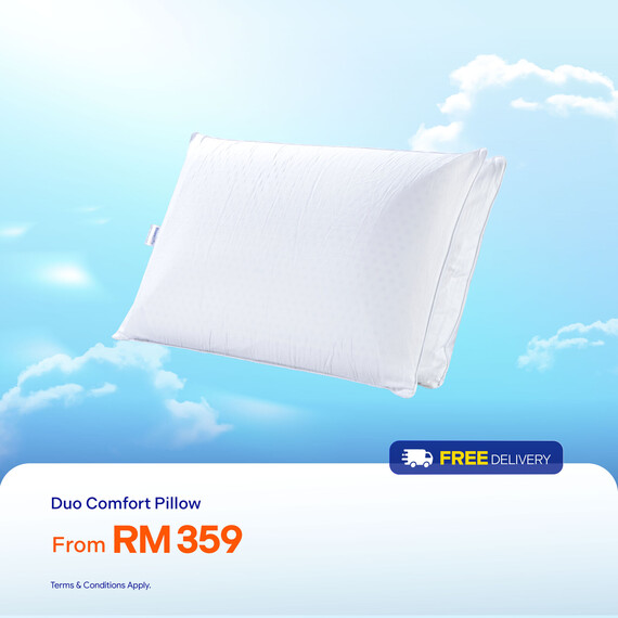 Dunlopillo Duo Comfort Natural Latex Microfibre Filling Pillow